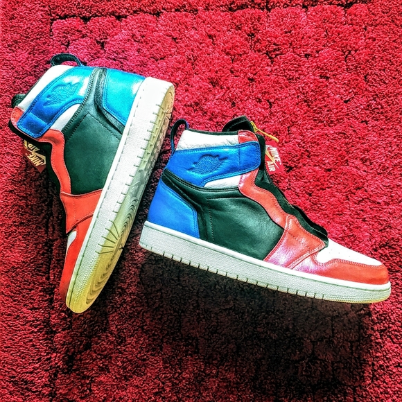 Women's Nike Air Jordan 1 Custom Sneakers Size 8 - Picture 4 of 12